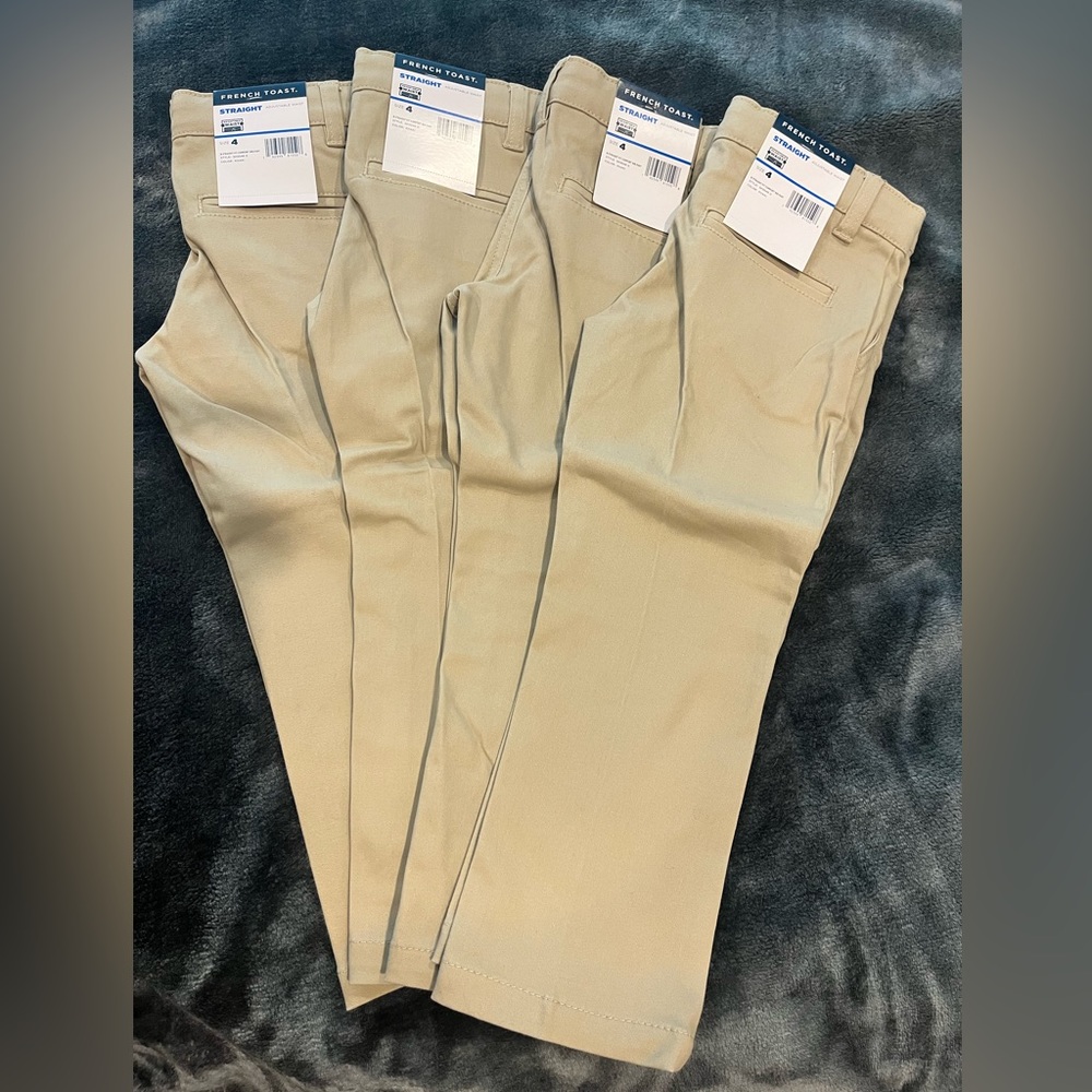 Set of 4 ~ French Toast ~ Boys School Uniform Pants ~ Size 4